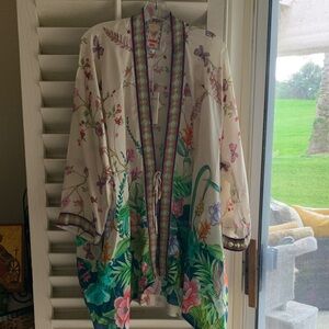 Johnny Was Multicolor Floral Kimono